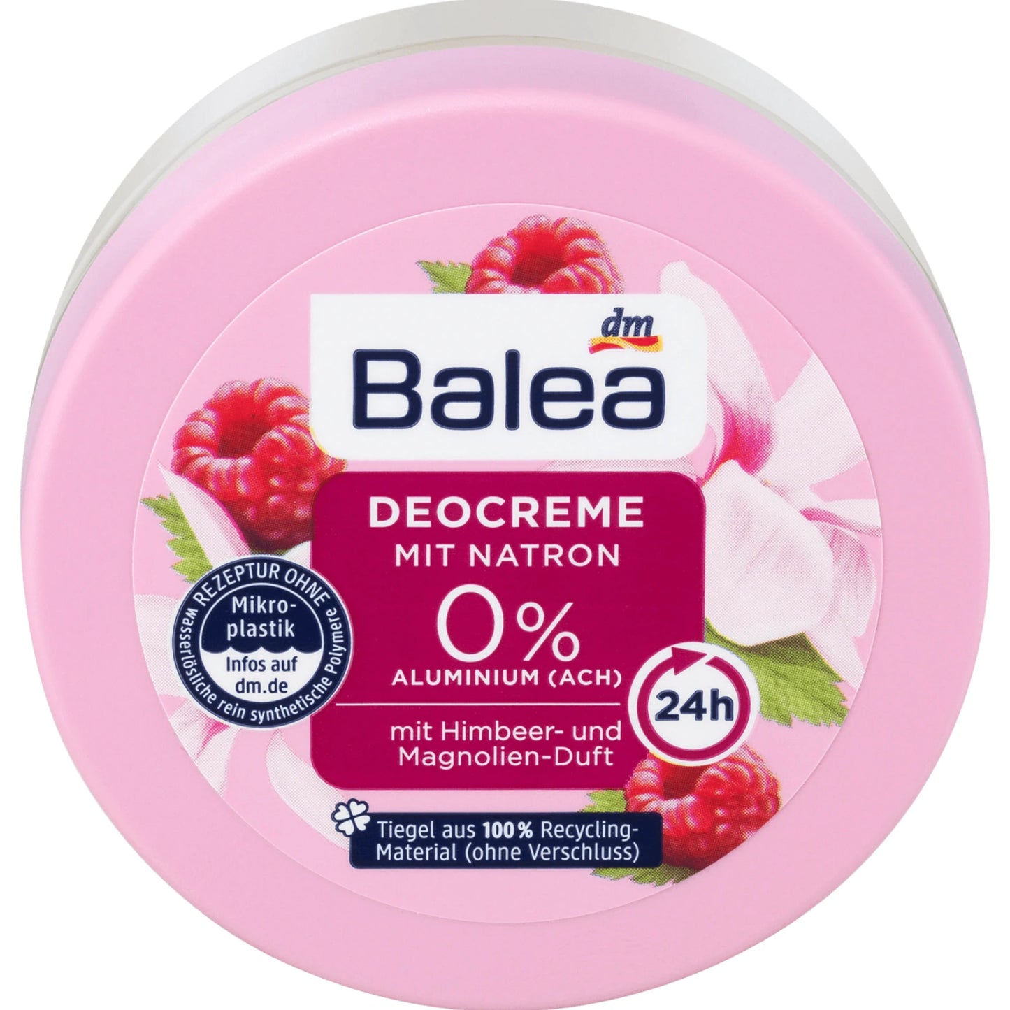 Balea Deodorant Cream with Baking Soda - Raspberry and Magnolia Scent (50ml) "كريم مزيل العرق مع صودا الخبز من باليا - رائحة التوت والماجنوليا (50 مل)" image 0