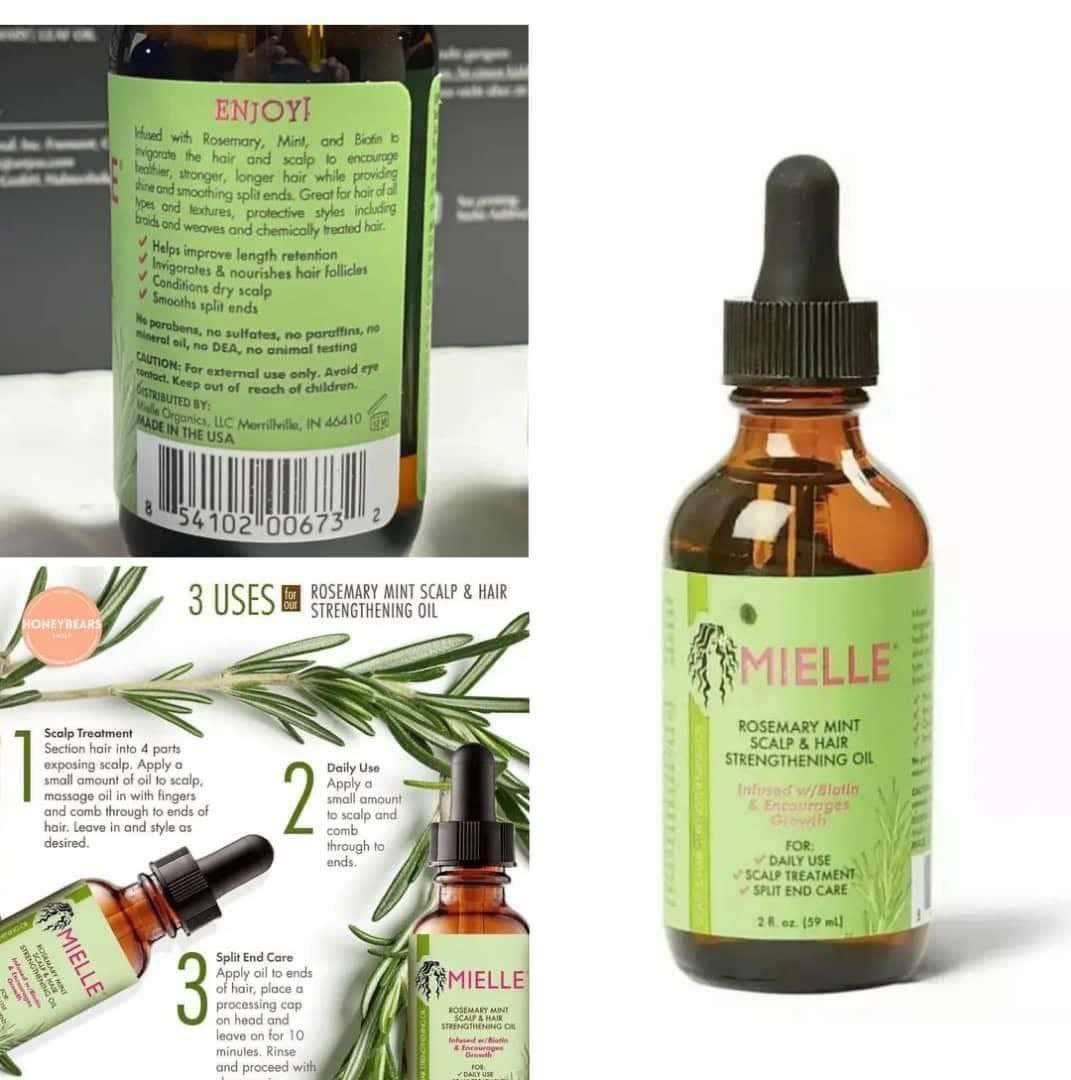 MIELLE ROSEMARY MINT ✨️ Scalp & Hair strengthening Oil"زيت إكليل الجبل والنعناع من ميلي" image 1