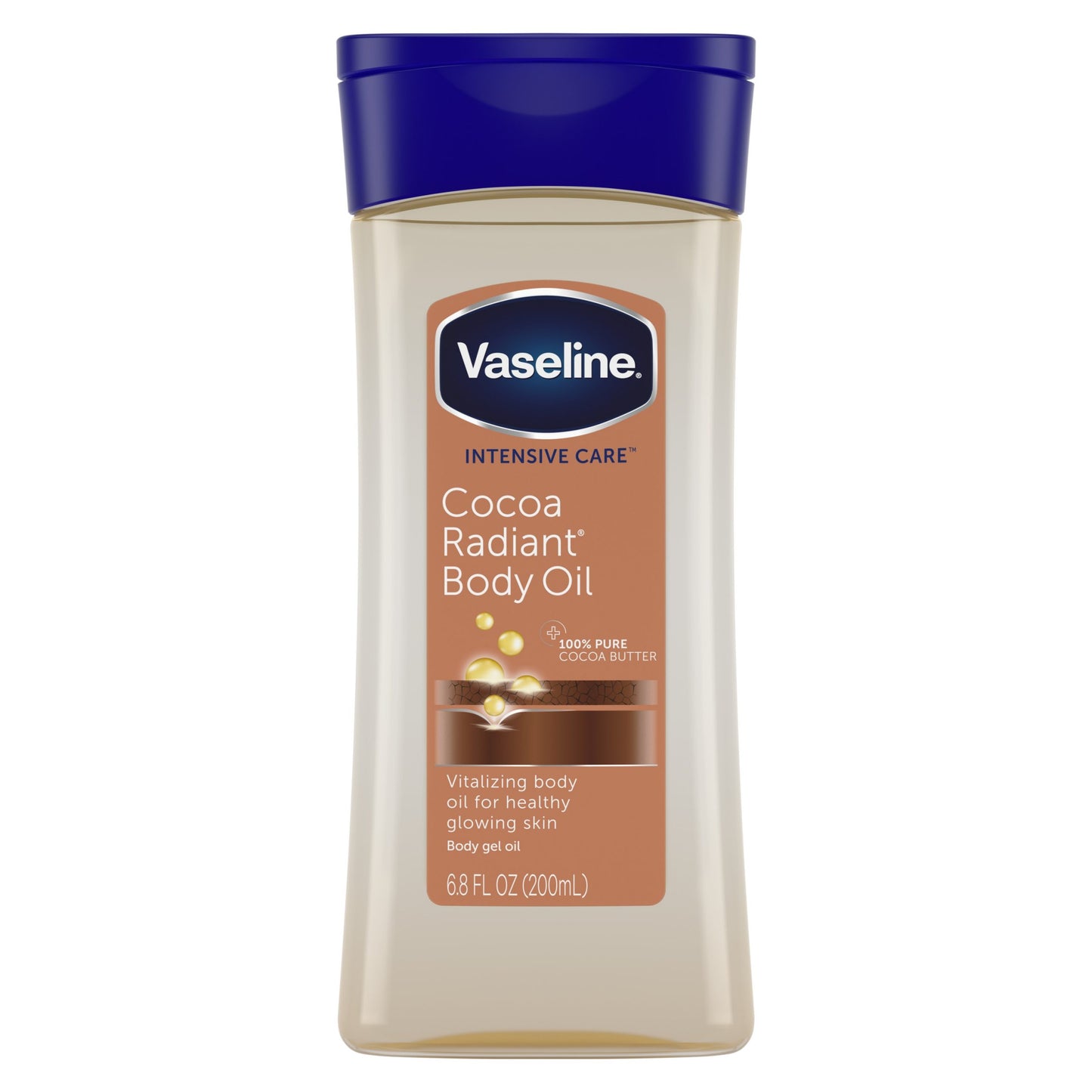 Vaseline Intensive Care Cocoa Radiant Body Oil 200ml "فازلين زيت الجسم إنتينسيف كير مع زبدة الكاكاو النقية 200مل " image 0