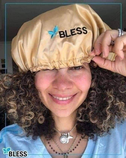 Curly Hair Satin One Layer Bonnet - Pink Cashmere"بونية ستان " image 0