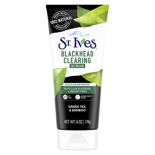 St Ives blackhead clearing green tea scrus170g "سانت مقشر ومنظف الرؤوس السوداء بالشاي الأخضر من سانت ايفز170 جرام" image 0