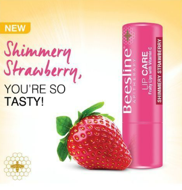 Beesline Lip Care - Shimmery Strawberry "العناية بالشفاه بيزلين - شيمري فراولة" image 0