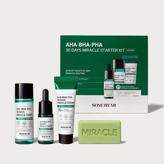 Some By Mi AHA.BHA.PHA 30 Days Miracle Starter kit"مجموعة 30 دايز ميراكل ستارتر من سام باي مي بخلاصة احماض الفا هيدروكــسي وبيتا هيدروكــسي وبولي هيدروكــسي" image 0