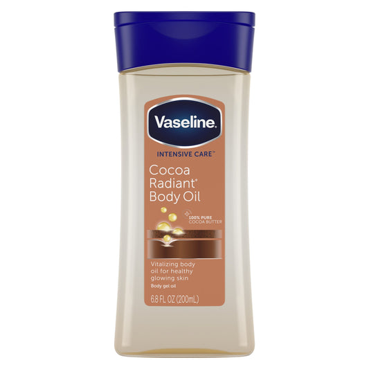Vaseline Intensive Care Cocoa Radiant Body Oil 200ml "فازلين زيت الجسم إنتينسيف كير مع زبدة الكاكاو النقية 200مل " image 0