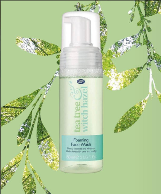 Boots tea tree and witch hazel foaming face wash